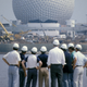 Imagineers at the construction of Epcot Center.